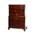 Floral Painted Chinese Chippendale Mahogany Six Drawer Highboy Chest C1920 For Sale - Image 16 of 18