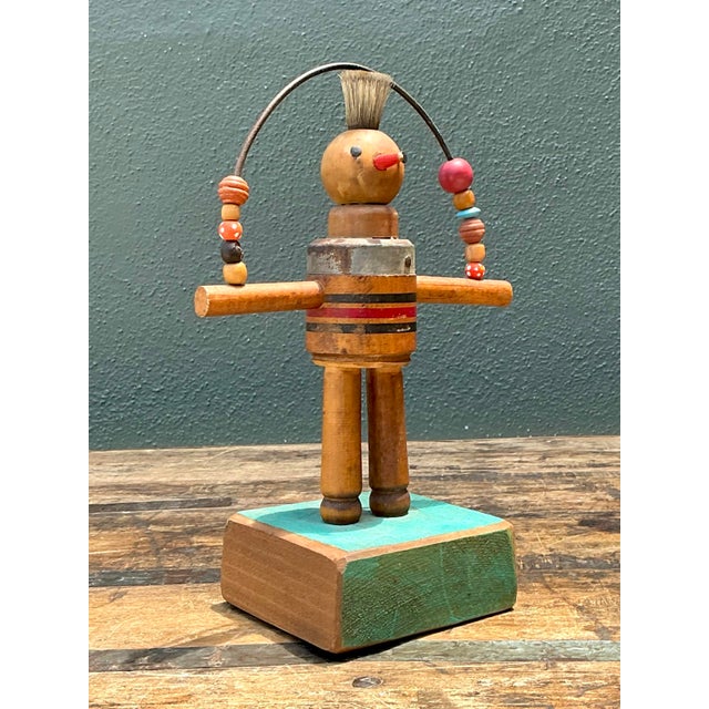 Vintage Wood and Metal Figurative Found Object Sculpture For Sale - Image 12 of 12