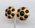Vintage 1980s Signed Napier Goldtone Cabochon Faux-Onyx Clip Earrings-2 Pieces For Sale In Philadelphia - Image 6 of 7