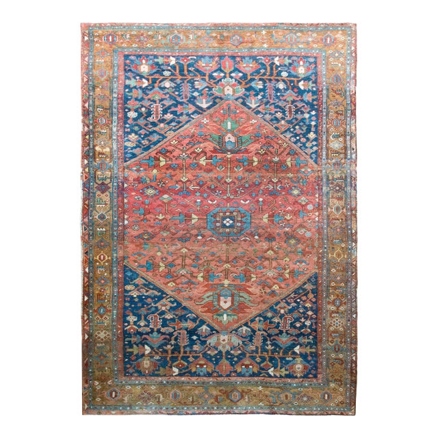 Early 20th Century Persian Heriz Rug For Sale