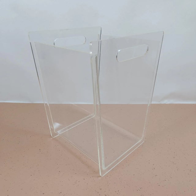 Waste Bin in Acrylic Glass, 1980s For Sale - Image 6 of 6