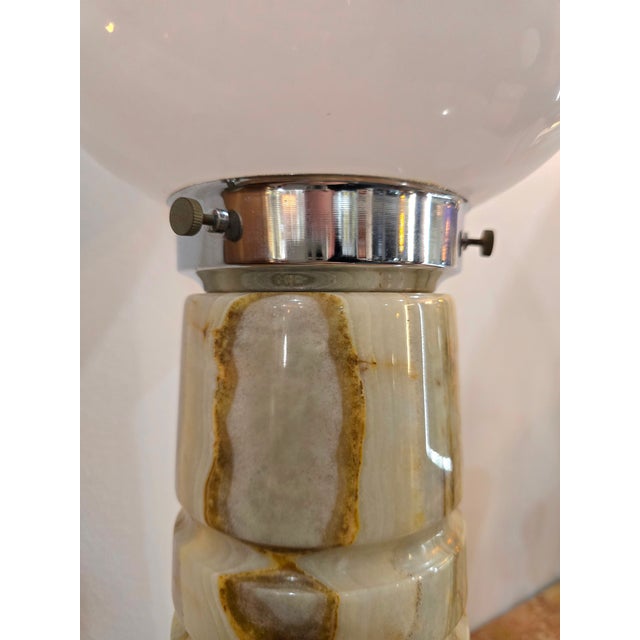Green Vintage Italian Table Lamp in Murano Glass and Onyx from Mazzega, 1969 For Sale - Image 8 of 12