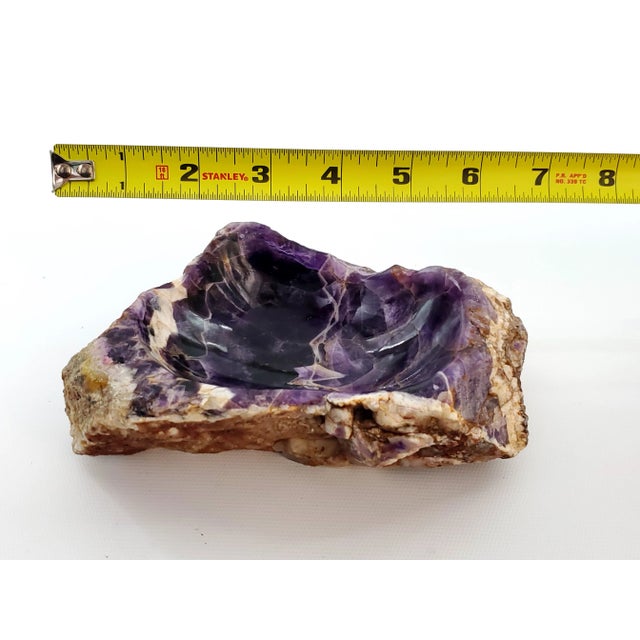 Mid-Century Modern Catchall Vide Poche Bowl Amethyst Gemstone For Sale - Image 3 of 12
