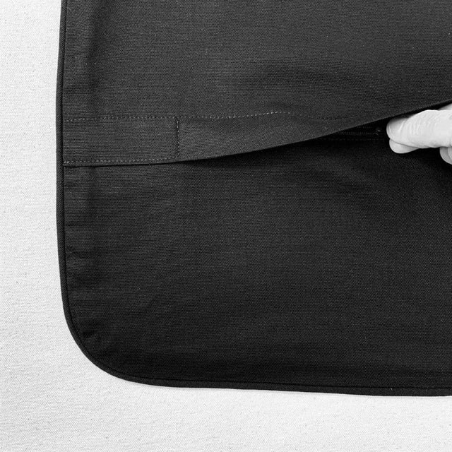 P. Kaufmann Waverly Black Solid Cotton Pillow Covers- a Pair For Sale - Image 4 of 9