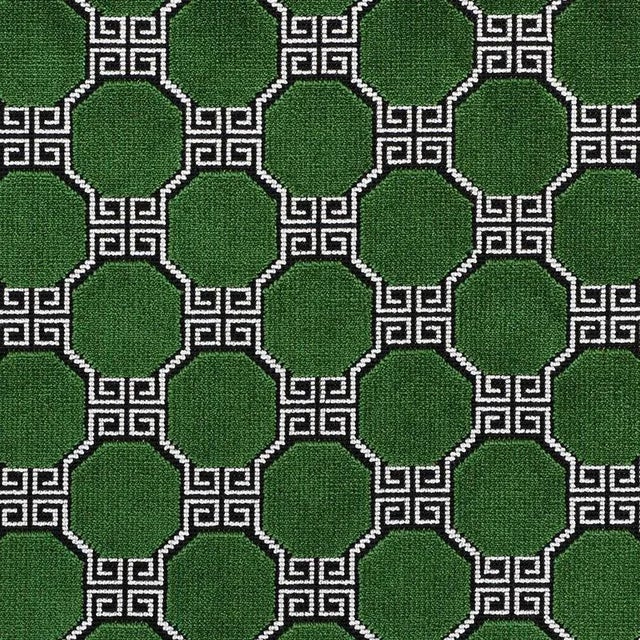 Woven in Belgium on traditional looms, this extraordinary velvet has a dense loop and pile construction. Its mid-sized...