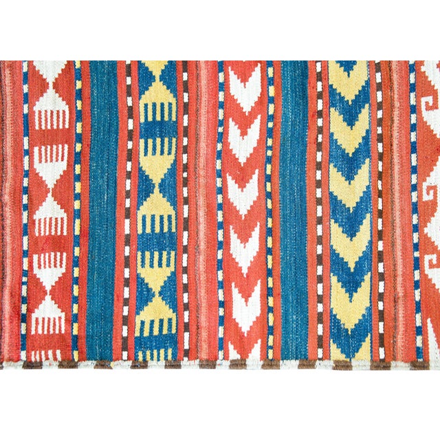 Red Early 20th Century Persian Jajim Rug For Sale - Image 8 of 14