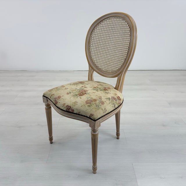 Wood Vintage French Louis XVI Dining Chairs – Set of 6 For Sale - Image 7 of 11