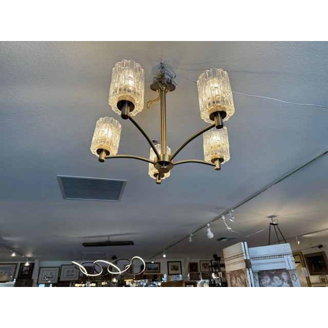 Gold Possini Euro Icelight Chandelier For Sale - Image 8 of 11