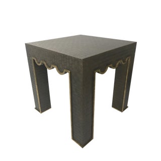 Hollywood Regency Chelsea House Raffia Wrapped Accent Table For Sale