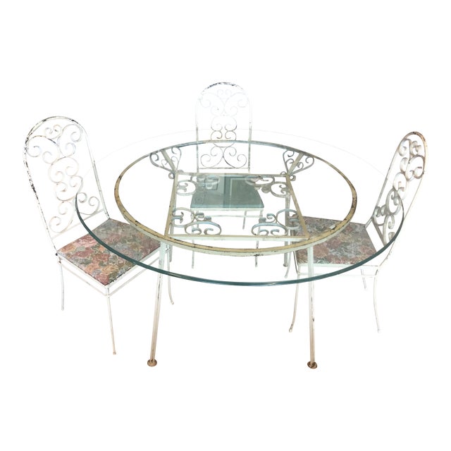 Mid-Century Wrought Iron Dining Set by Gallo Original Iron Works, Inc For Sale