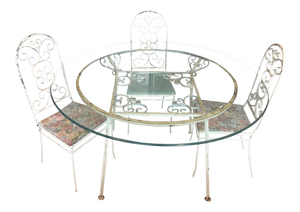 Mid-Century Wrought Iron Dining Set by Gallo Original Iron Works, Inc