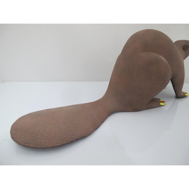 Alebrije Carved Copal Wood Beaver Oaxaca Mexico Folk Art Animal Figurine For Sale - Image 9 of 13