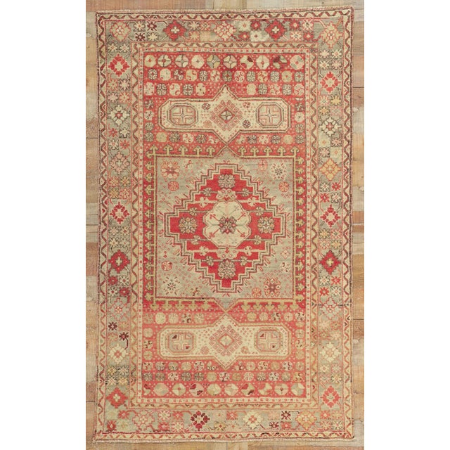 Vintage Turkish Oushak Rug - 04'03 X 07'01 For Sale - Image 9 of 10