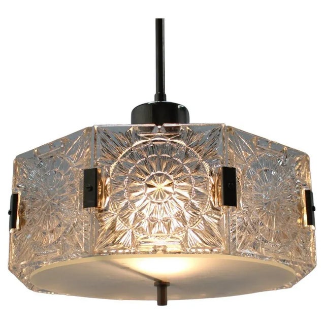 Mid-Century Pendant in Glass from Kamenicky Senov, 1970s For Sale - Image 8 of 8