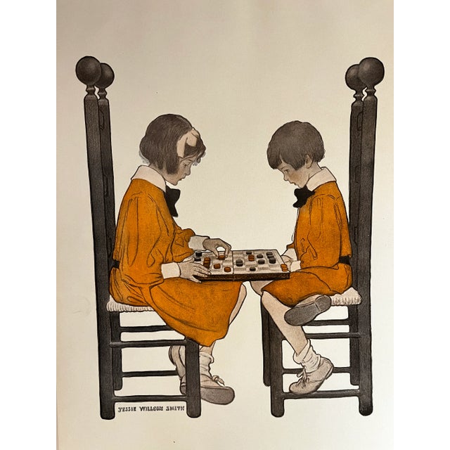 1908 Jessie Willcox Smith "A Friendly Game" Figurative Print For Sale - Image 4 of 5