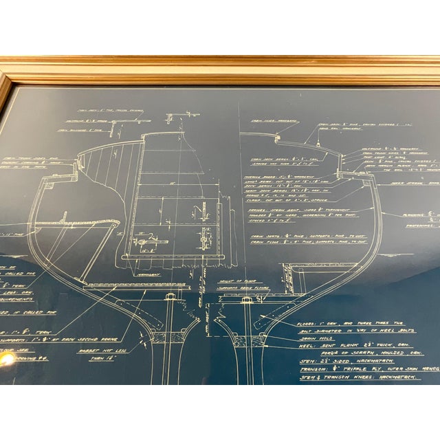 Hull section blueprint for the Yankee one design class. This is a very detailed blueprint with an incredible amount of...