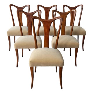 Italian Mid-Century Sculptural Dining Chairs, Circa 1950s - A Set of 6 For Sale