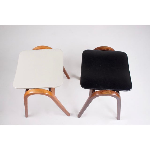 Stools by Isamu Kenmochi for Akita Mokko, 1960s, Set of 2 For Sale - Image 6 of 11