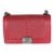 Burgundy Chevron Calfskin Chain Medium Boy Bag For Sale