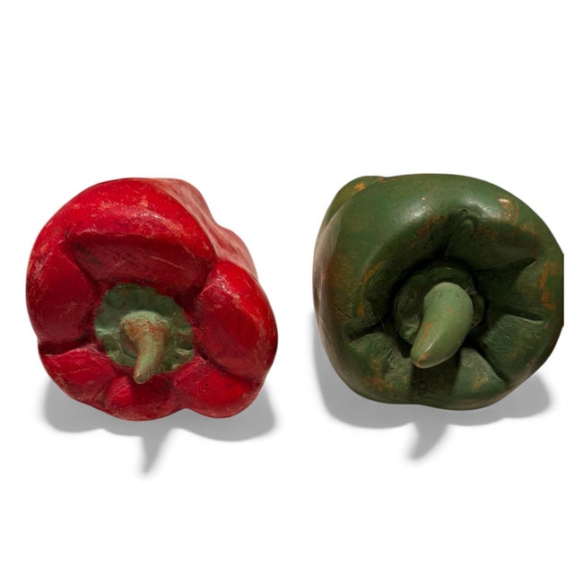 Realism Carved and Painted Tromp l'Oeil Vegetables- A Set of 4 For Sale - Image 3 of 5