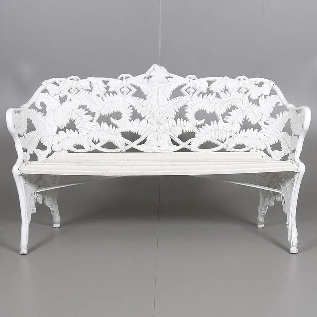 Metal Swedish Garden Bench in Steel from Melins, 1960s For Sale - Image 7 of 7