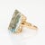 17ct Aquamarine Ring Icy Blue Vintage Mid Century 14k Gold Sz 5 Emerald Cut For Sale - Image 4 of 7