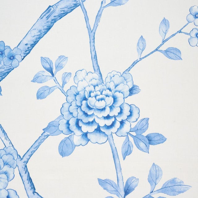 2020s SAMPLE - Schumacher X Mary McDonald Chinois Palais Fabric In Porcelain For Sale - Image 5 of 6