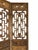 Brown Large Antique Asian Carved Elm Four Panel Folding Screen Room Divider For Sale - Image 8 of 18