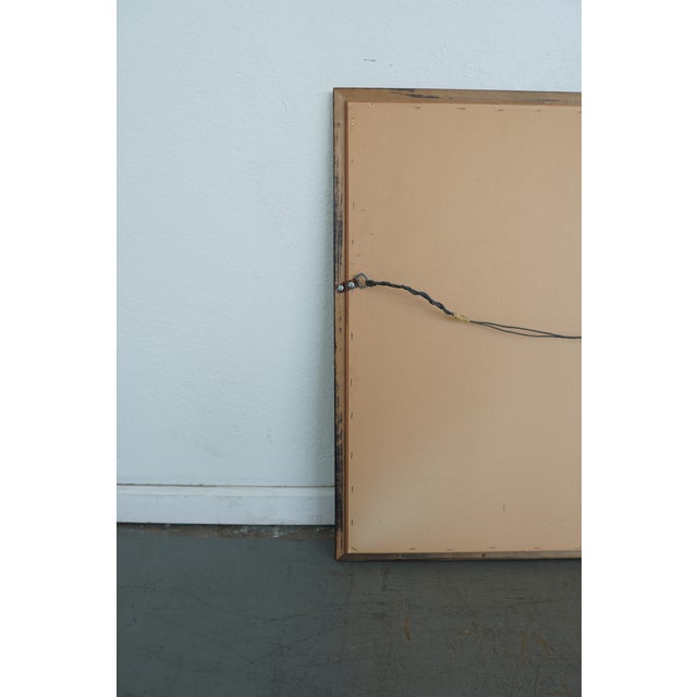 Black Vintage Distressed Black Lacquer Style Wall Mirror For Sale - Image 8 of 10