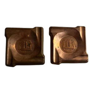 1933 Chicago Chrysler Motors Ashtrays - Set of 2