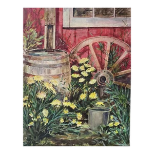 1970s Country Oil on Canvas by Goodwin.