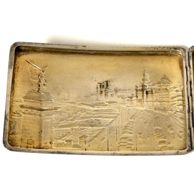 Chinese Export Silver Cigarette Case Depicting the Bund and the Angel of Peace For Sale In West Palm - Image 6 of 18