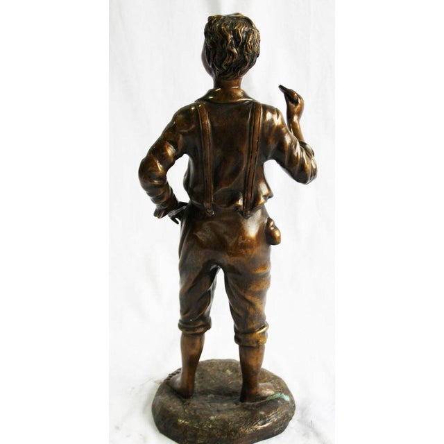 20th Century French Bronze Figure of a Boy For Sale - Image 4 of 7