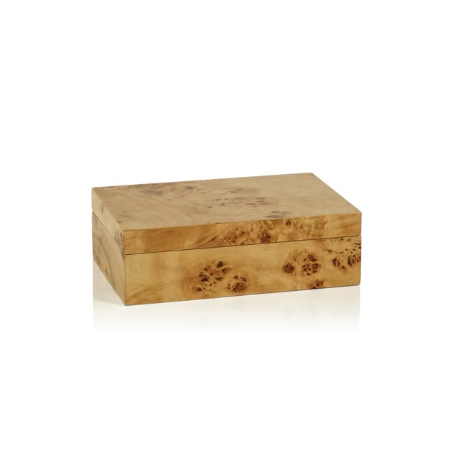 2020s Small Burl Wood Box For Sale - Image 5 of 5