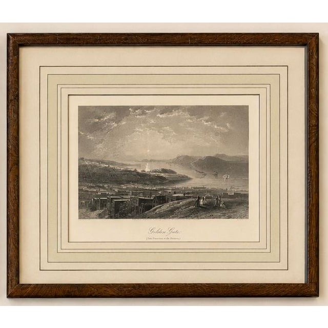 Set of 4 American Landscape Prints – New York, California & Yosemite, Framed (Picturesque America, 1872) For Sale - Image 4 of 7