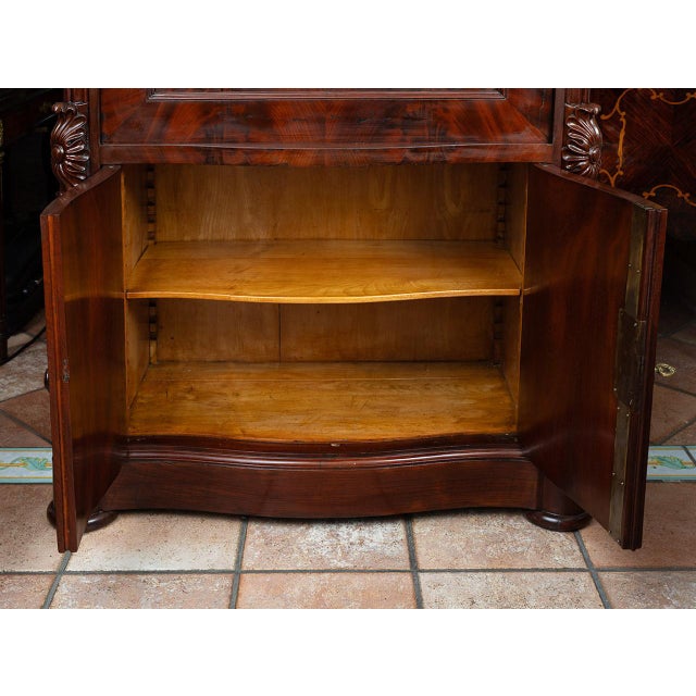 Brown Antique 19th Century Louis Philippe Neapolitan Mahogany Secretary Desk For Sale - Image 8 of 11