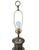 Vintage Chinoiserie Pewter and Brass Urn Table Lamp With Snakeskin Embossed Shade For Sale - Image 11 of 13