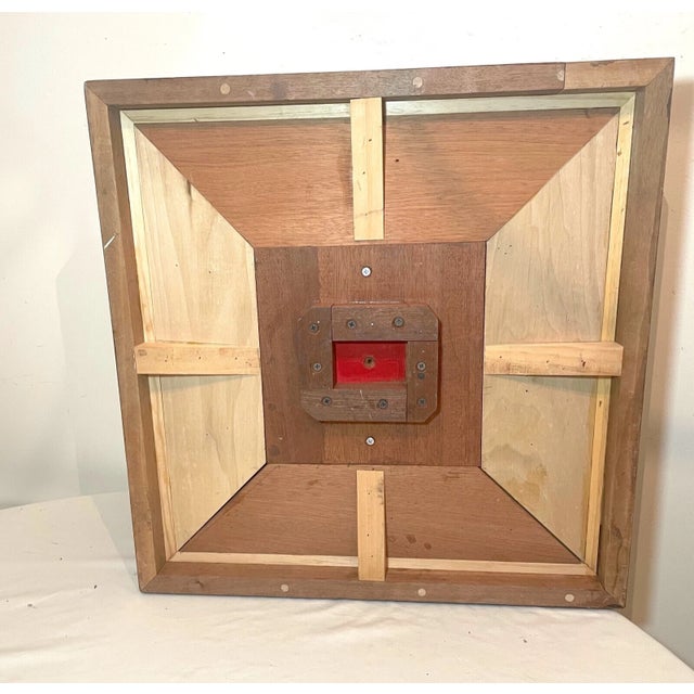 1980s Large Hand Carved Wood Original Alex Sterin Dimensional Wall Sculpture Statue For Sale - Image 10 of 12