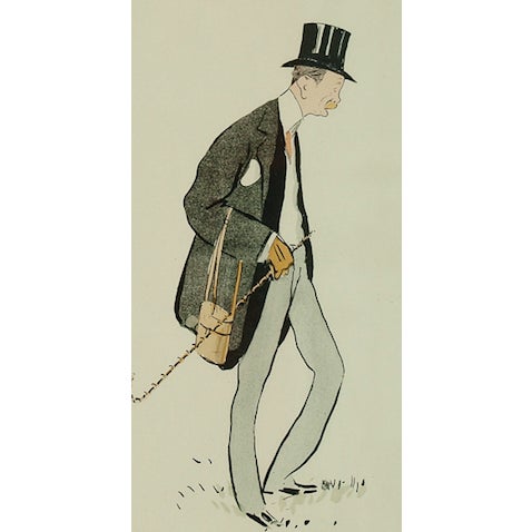 Classic c1900 lithograph portrait by 'Sem' aka Georges Gousat (1863-1934) depicting "Sampieri" from the folio 'Album Le...