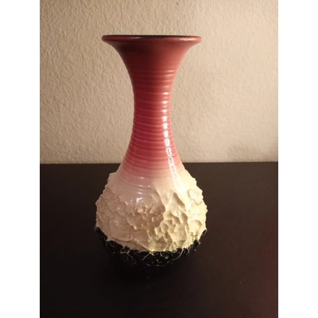 1990s Signed Dryden Arkansas Pottery Textured Glazed Vase For Sale - Image 5 of 8