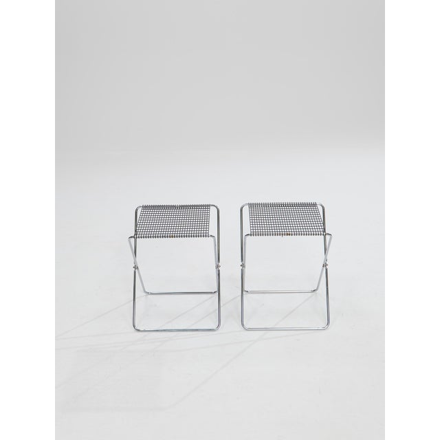 Vintage Italian Folding Stools by De Marco & Rebolini for Robots, 1970s, Set of 2 For Sale - Image 3 of 6