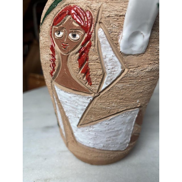 Italian Ceramic Figurative Jug from Fratelli Fanciullacci, 1950s For Sale - Image 11 of 13
