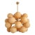 1990s Large Mid Century Modern Amber Glass Sputnik Chandelier For Sale