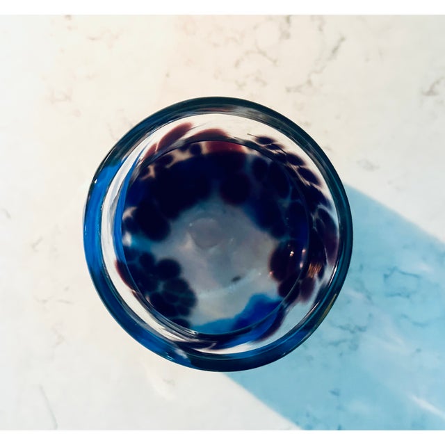 1960s Murano Art Glass Flower Vase Italian Hand Blown Mid-Century Modern For Sale - Image 5 of 9