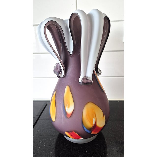 Murano Purple Art Vase from Made Murano Glass, 1980s For Sale - Image 6 of 8