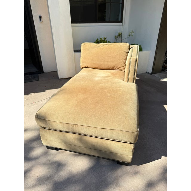 Restoration Hardware Collins Sofa & Chase Set With Nailhead Trim For Sale In Los Angeles - Image 6 of 14