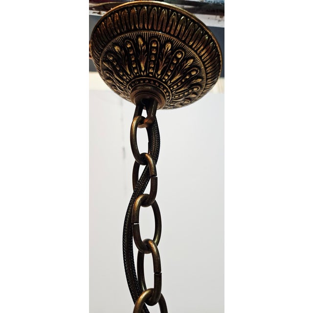 Brass Hollywood Regency Twelve Light Brass Wheat Sheaf Chandelier For Sale - Image 8 of 8