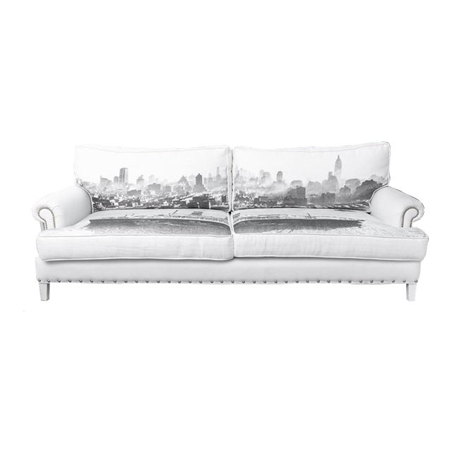 New York Skyline Three Seat Sofa Chairish