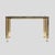 Brass and Chrome metal console table. Console table vintage chrome and brass structure with original smoke-colored glass...
