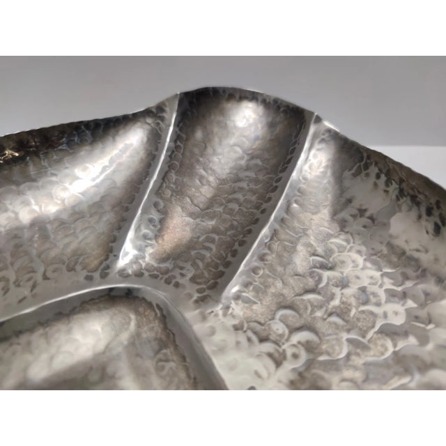 Vintage Italian Embossed Silver Plated Tray by Olri, 1950s For Sale - Image 9 of 11